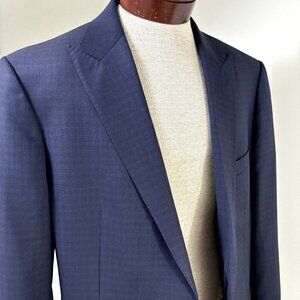 Tino Cosma Men Sport Coat NWOT Blazer 44L Superfine 120's Wool Suit Jacket‎ Peak